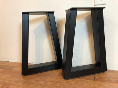 Trapezoid metal end base / legs for bench