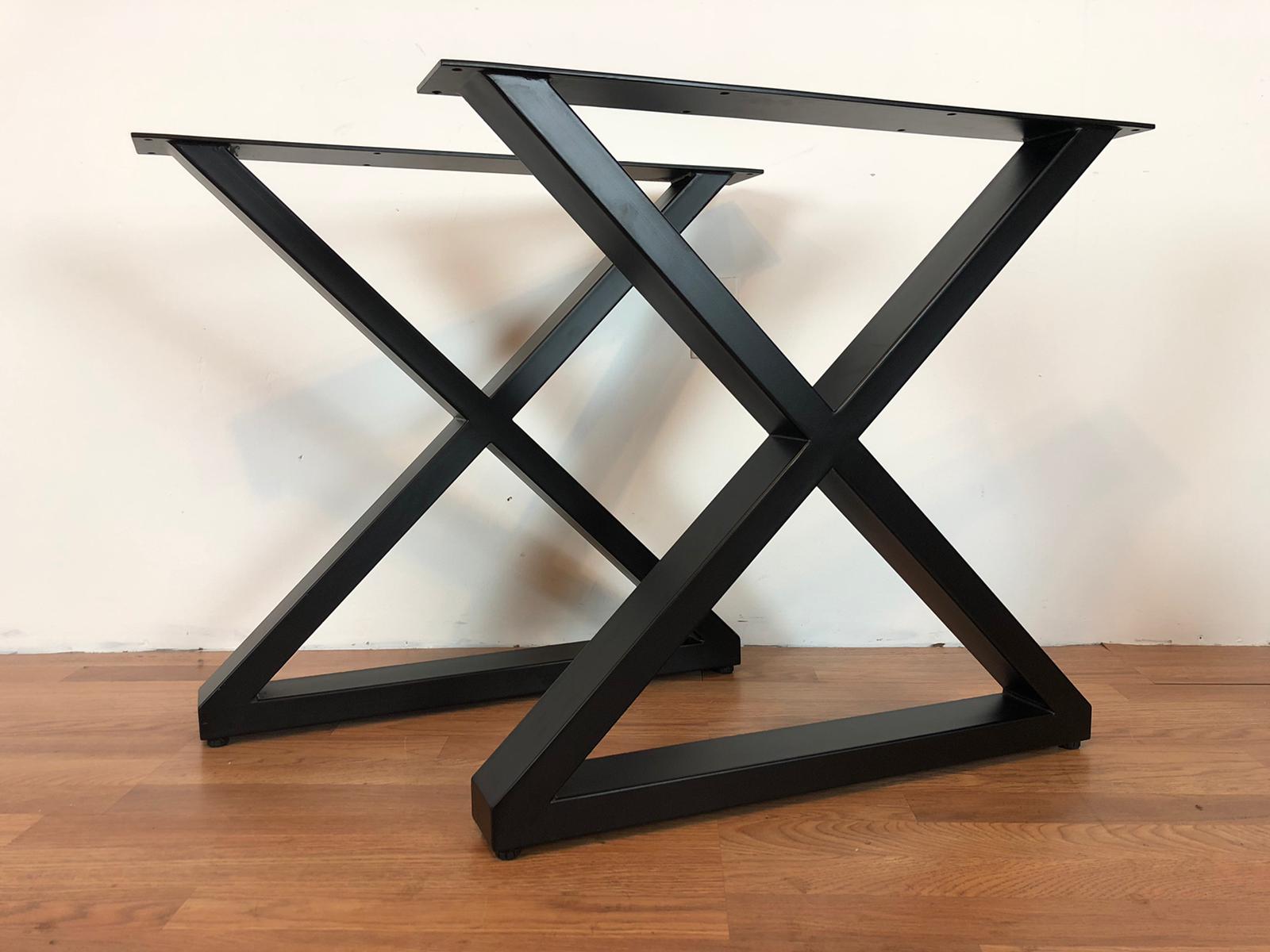 X metal dining table base 30