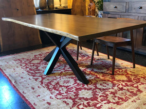 Live edge walnut wood dining table 84"