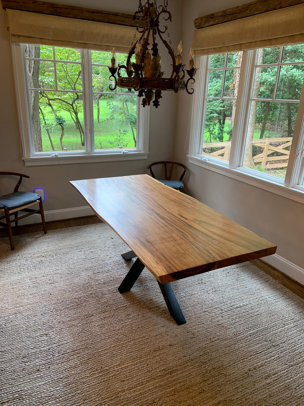 Acacia wood dining table