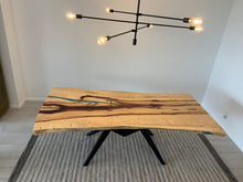 Live edge tamarind wood slab dining table