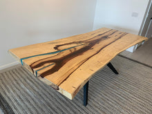 Live edge tamarind wood slab dining table