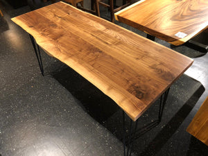 Live edge walnut wood desk 60" x 25"