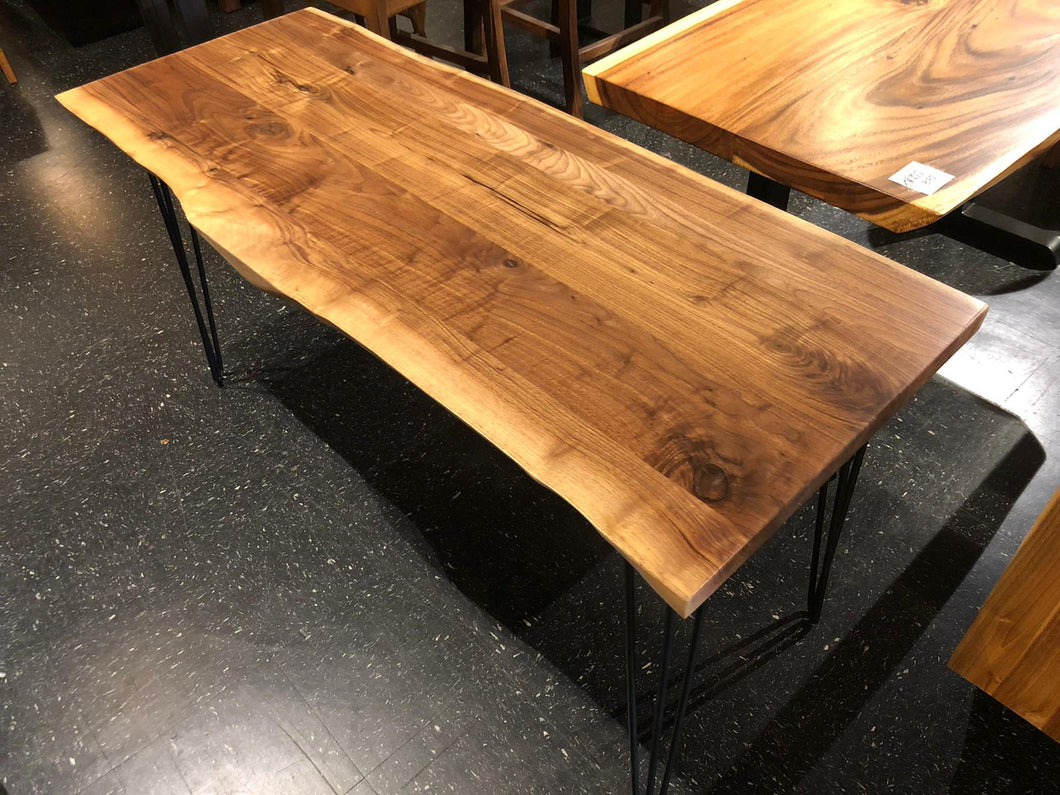 Live edge walnut wood desk 60