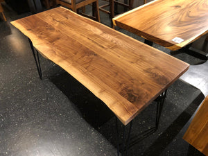 Live edge walnut wood desk 60" x 25"