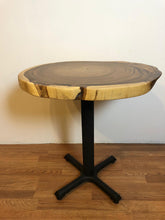 Live edge acacia wood slab 23" round table