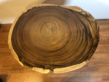Live edge acacia wood slab 23" round table
