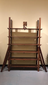 Reclaimed teak book rack / shelf 6 tiers