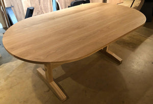 White oak dining table