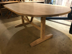 White oak oval shop dining table