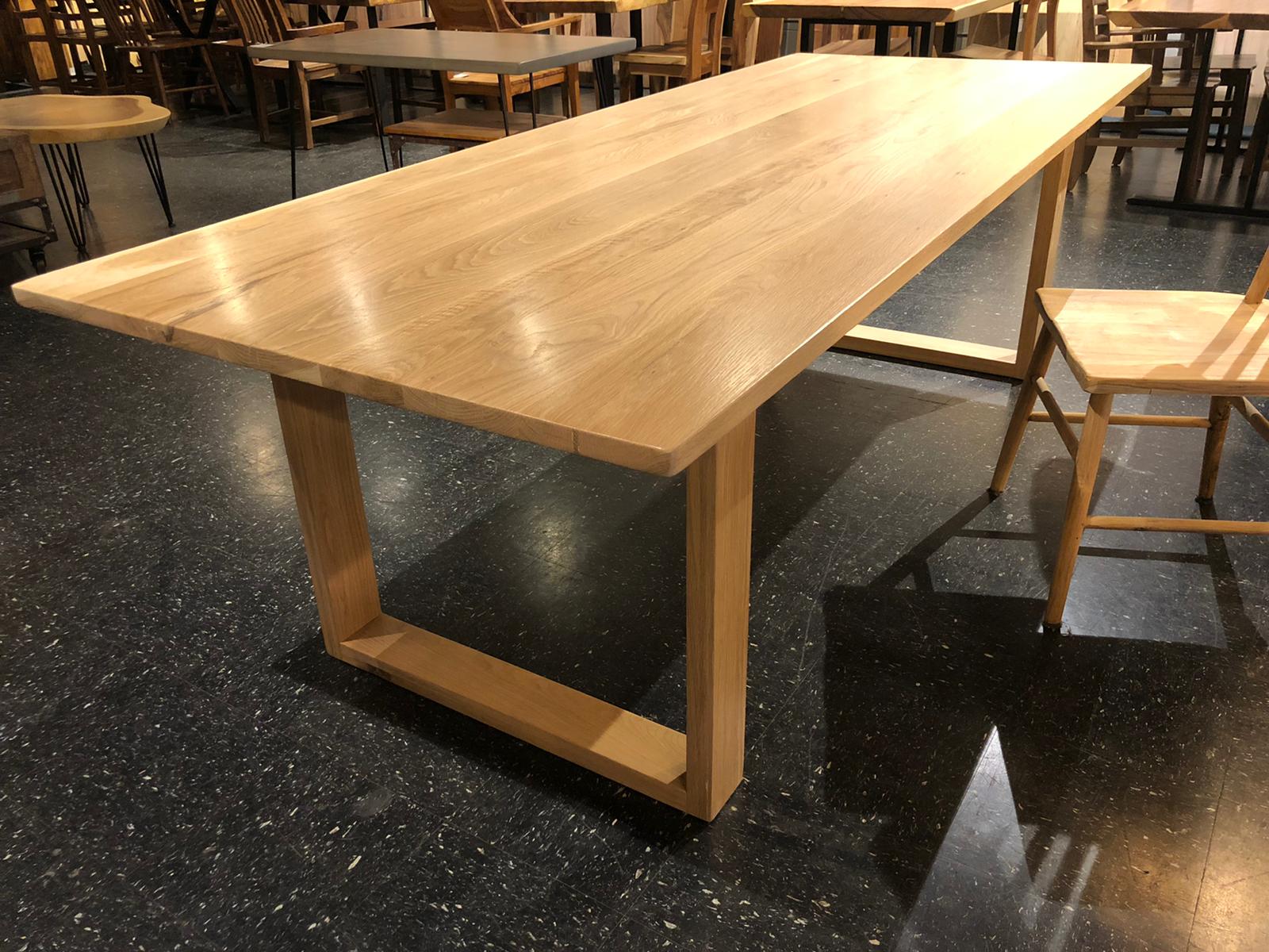 White oak dining table 96" x 38" RHome Furniture