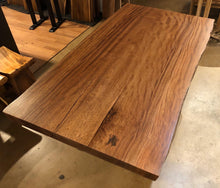Sapele wood slab dining table