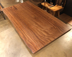 Sapele wood slab dining table