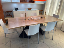 Ash wood slab dining table