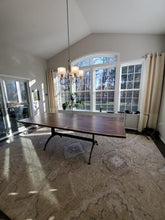 Live edge walnut wood dining table