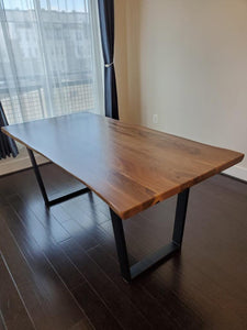 Live edge wood dining table