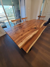 Live edge acacia dining table