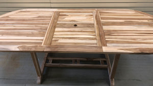 Teak expandable outdoor table 39" x 71 - 95"