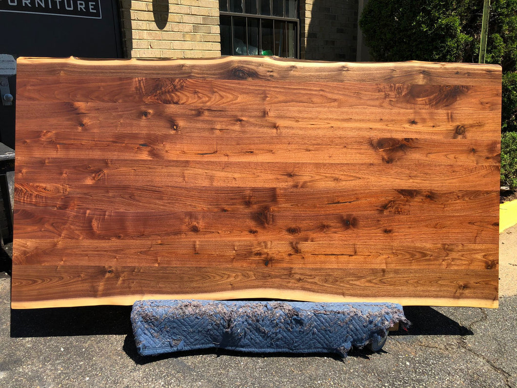 Live edge walnut wood dining table top