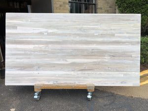 Reclaimed teak wood whitewashed finish