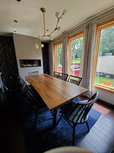 Live edge solid wood dining table