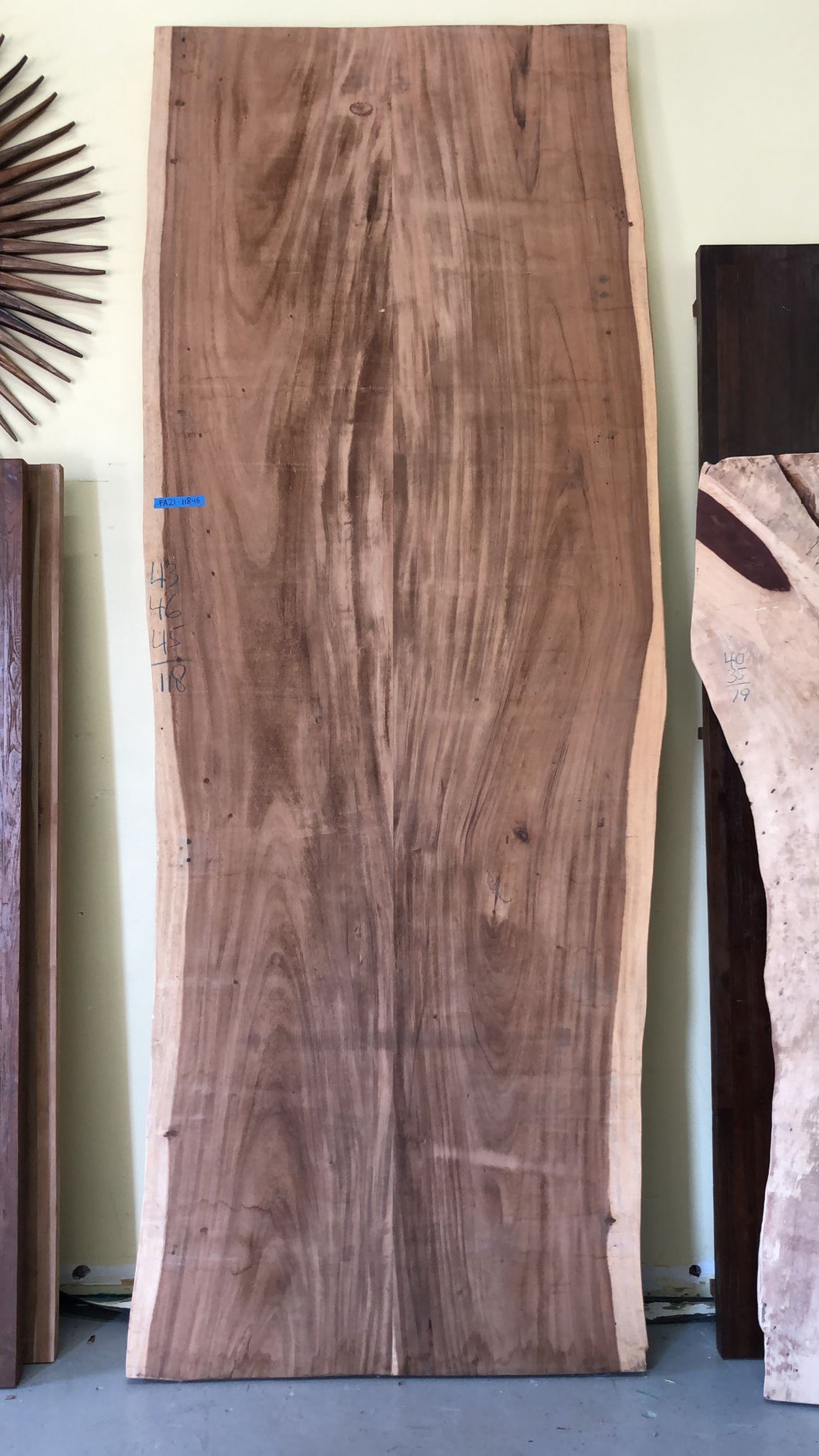 FA21-11846 Live edge acacia wood slab BOOKMATCHED 118