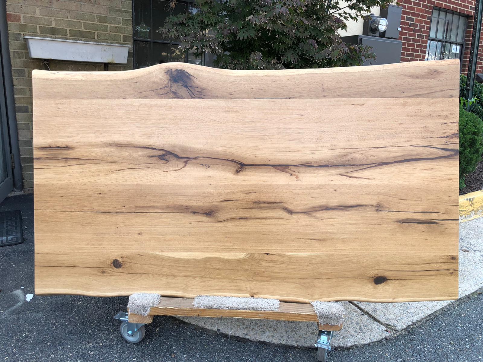 Custom solid wood table tops - live edge slab tables