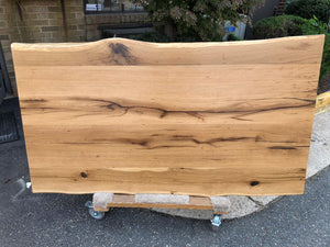 Live edge white oak wood table top 63"