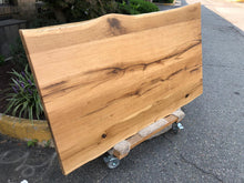 Live edge white oak wood table top 63"