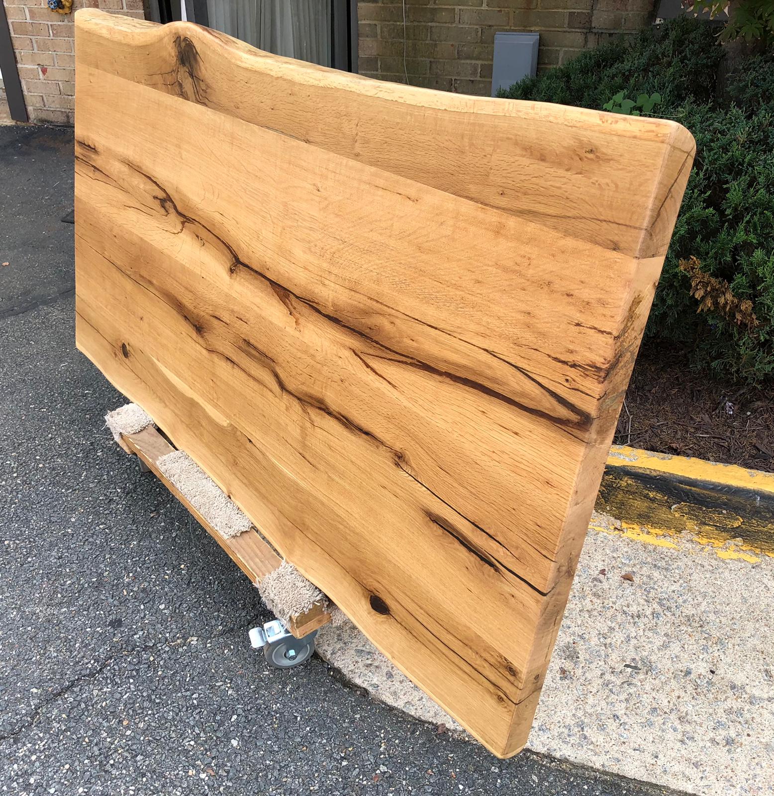 Live edge white oak wood table top 63