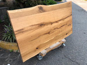 Live edge white oak wood table top 63"