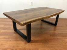 W56-4826 Live edge walnut wood coffee table