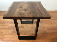 Live edge walnut side end table - modern unique contemporary
