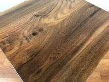 Live edge walnut side end table - modern unique contemporary