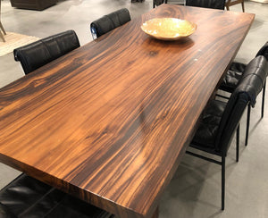 Live edge acacia dining table