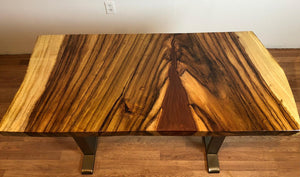 Live edge acacia wood desk