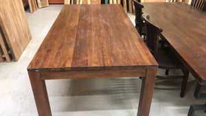 Reclaimed teak wood dining table 83"