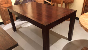 Reclaimed teak wood dining table 63"