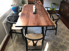 Live edge walnut dining table
