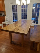 Live edge acacia wood dining table
