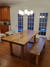 Live edge acacia wood dining table
