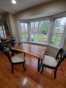 Live edge acacia wood dining table