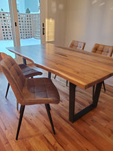Live edge walnut wood dining table