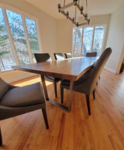 Live edge walnut dining table
