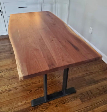 Contemporary style live edge dining table