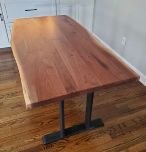 Contemporary style live edge dining table