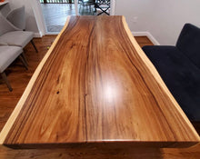 Live edge acacia wood dining table