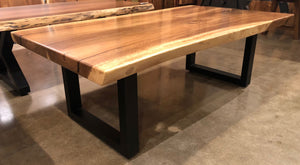 Live edge acacia wood coffee table for modern contemporary living