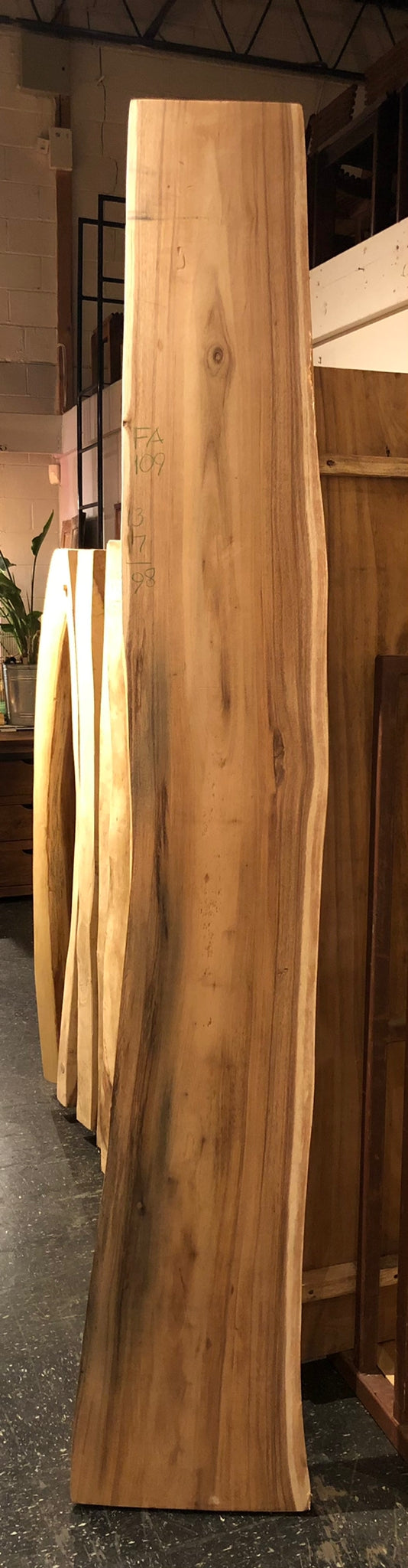 FA109-9817 Live edge acacia wood 98