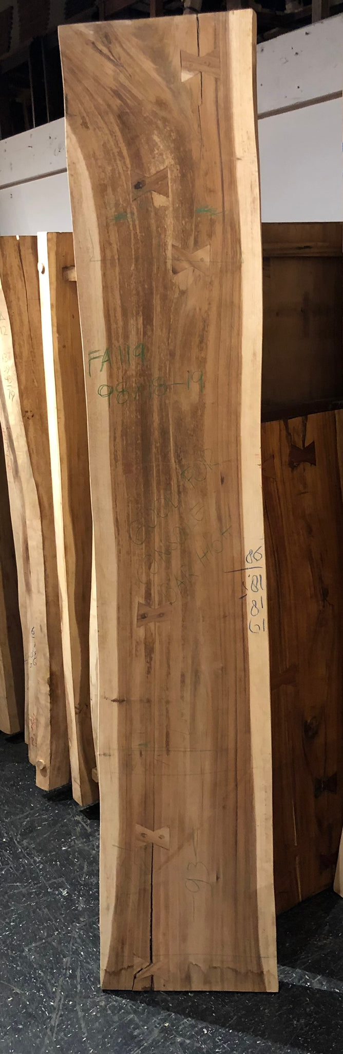 FA119-9819 Live edge acacia wood 98